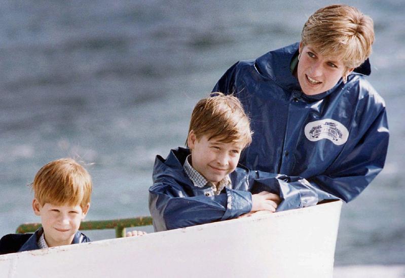 La Princesa Diana con sus hijos