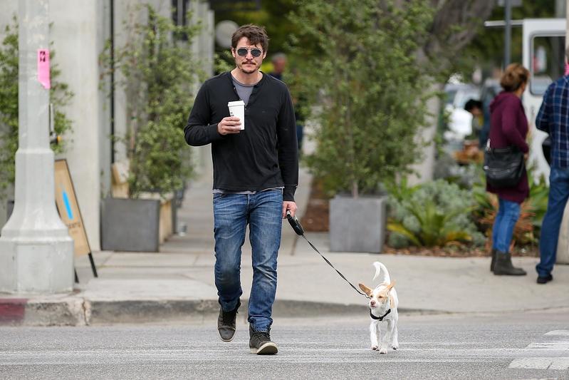 Pedro Pascal pasea con su perro Edgar