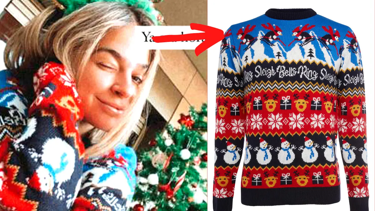 Laura Escanes con jersey navideño de Primark