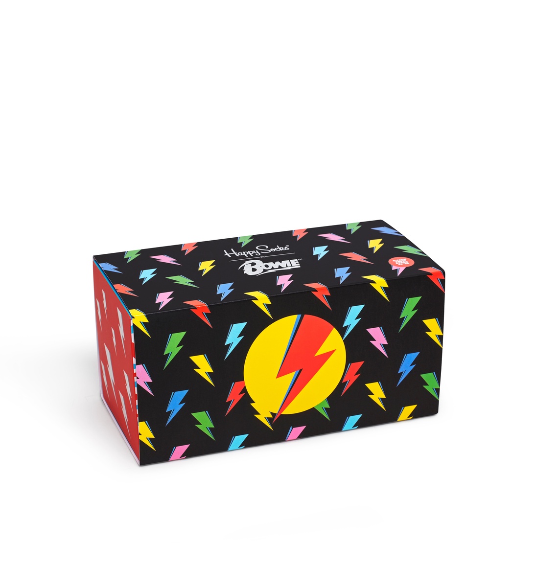 Diseño de caja de calcetines David Bowie de HappySocks