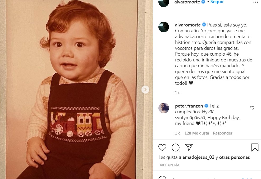 El Profe Álvaro Morte comparte sus fotos de bebé y derrite hasta las pantallas