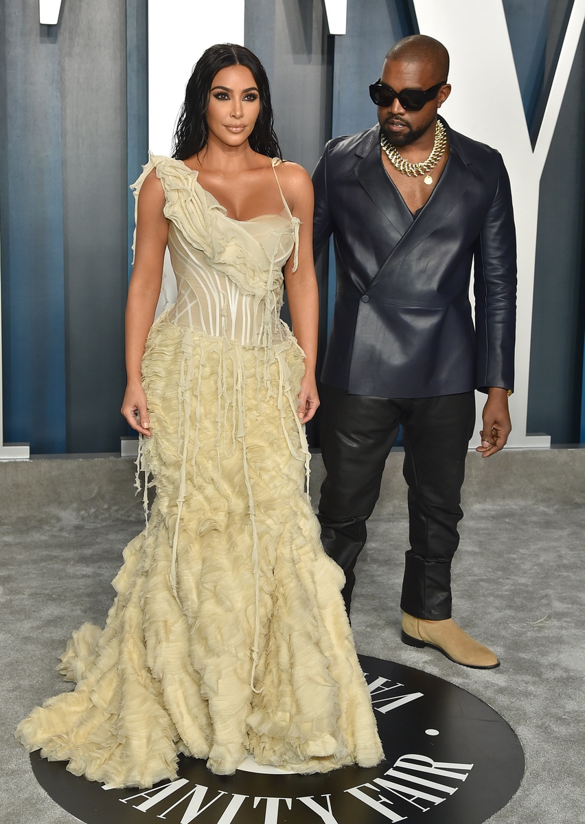 Kim y Kanye en la fiesta Vanity Fair 2020.