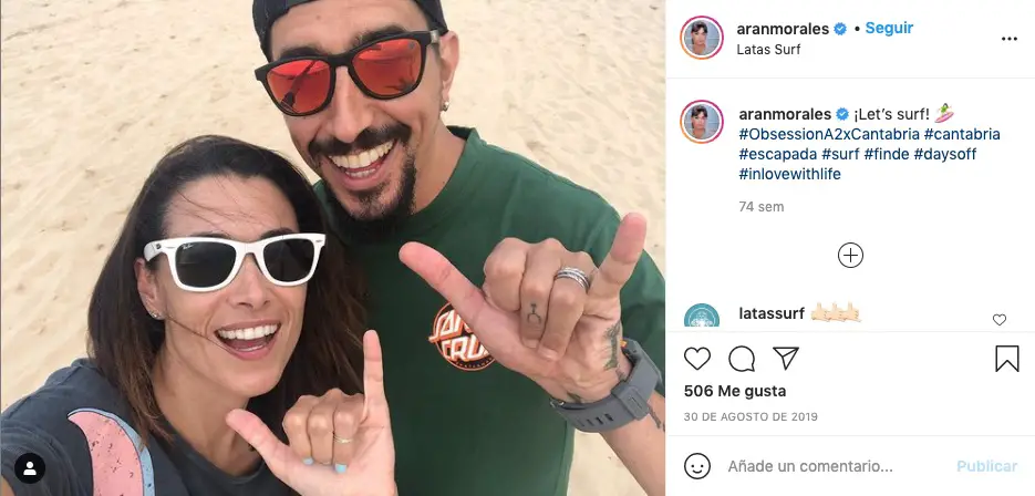 Post de Arancha Morales con su novio en Instagram