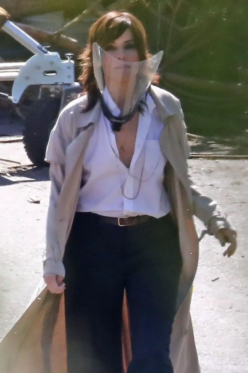 Sandra Bullock en un descanso del rodaje