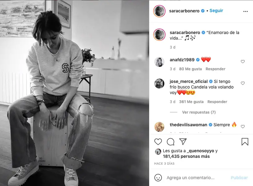 Sara Carbonero en Instagram