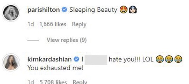 Respuesta de Kim Kardashian en Instagram