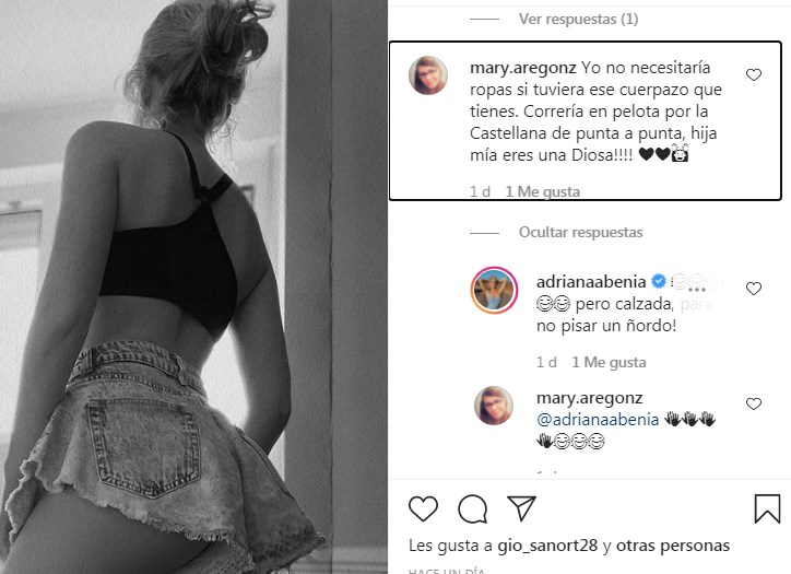 Adriana Abenia responde a fan que le propone correr en pelota por La Castellana