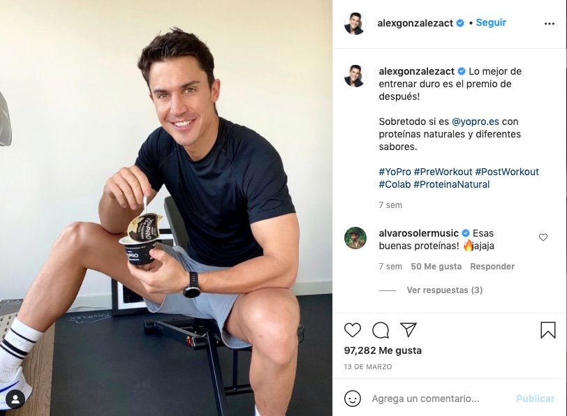Álex González en Instagram