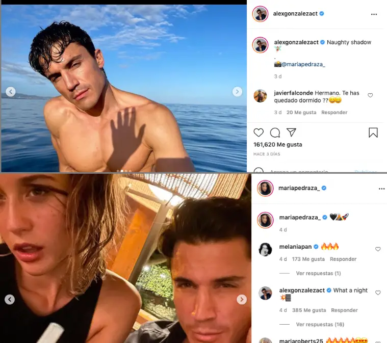 Post de Instagram que hacen sospechar que Álex González y María Pedraza están juntos