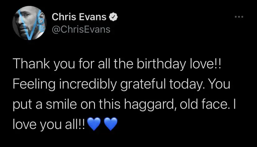 Chris Evans cumple años