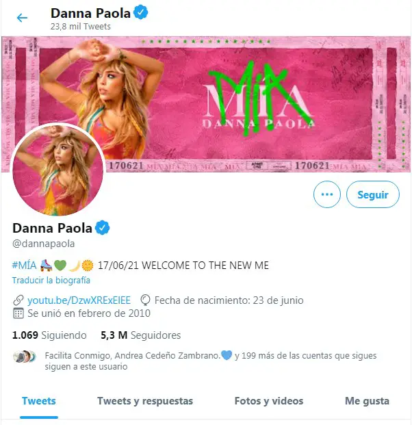 Danna Paola presenta nueva canción "MÍA" y lanza Challenge en TikTok