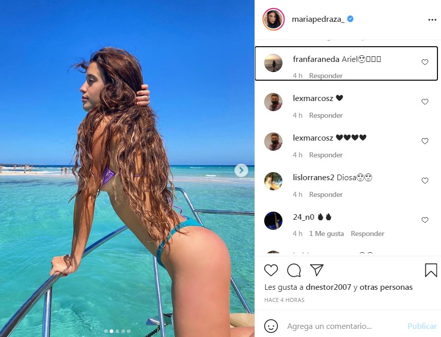 María Pedraza en bikini parece una sirena y sube la temperatura en redes