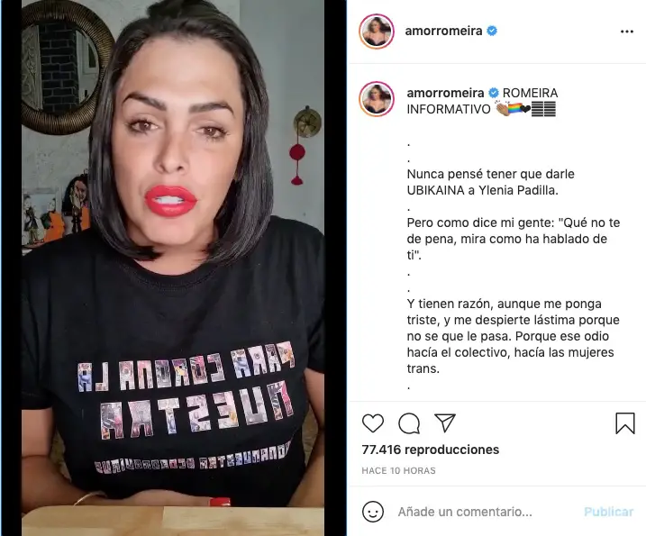 La guerra entre Amor e Ylenia comenzó con este vídeo en Instagram