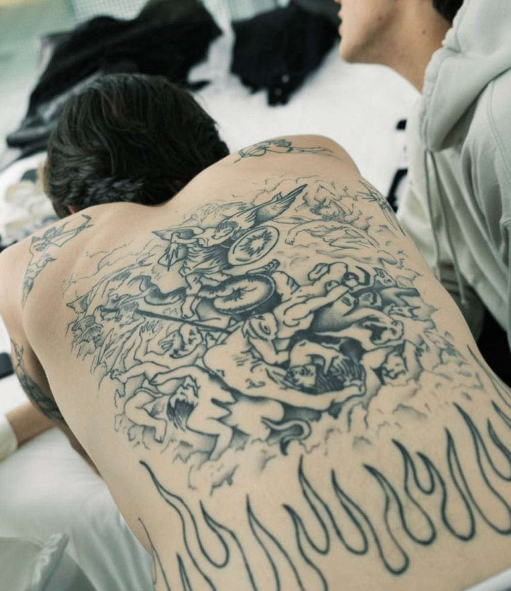 El mapa de los tatuajes de Damiano David: los que tiene y su significado