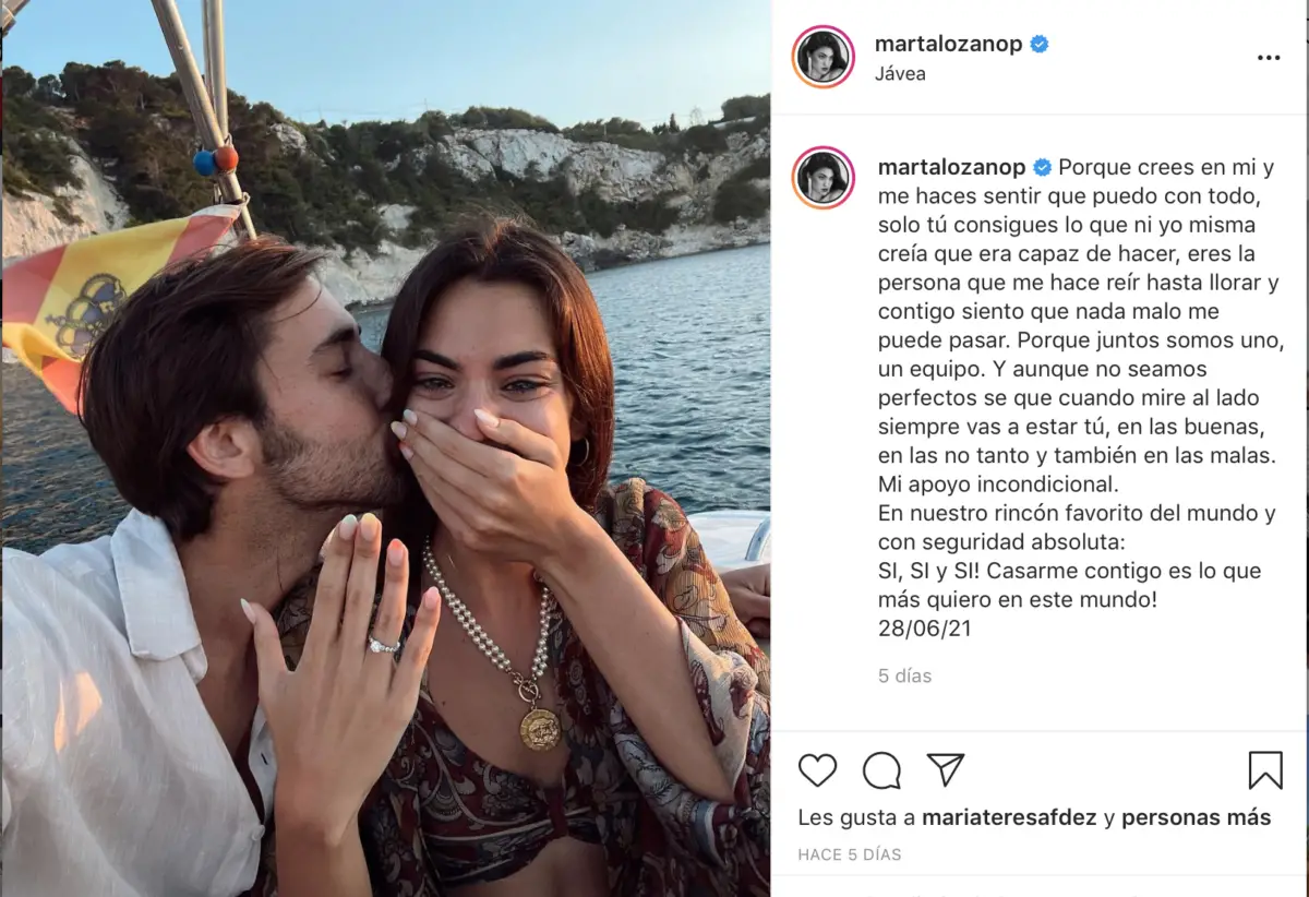 Marta Lozano se casa
