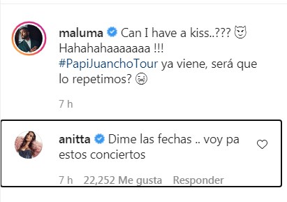 Fans comentan a Maluma sobre sus besos en los conciertos