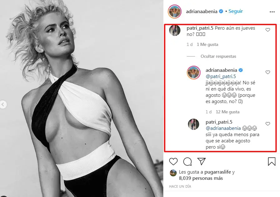 Adriana Abenia con bikini en blanco y negro dará color a tu vida