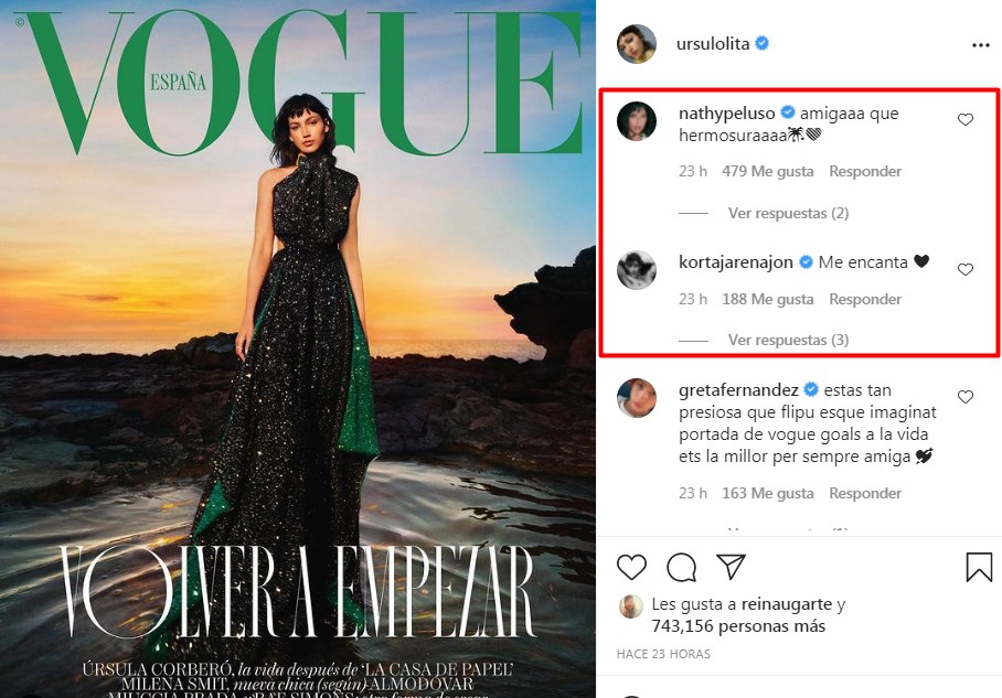Grosa y Diosa Úrsula Corberó en la portada de Vogue España