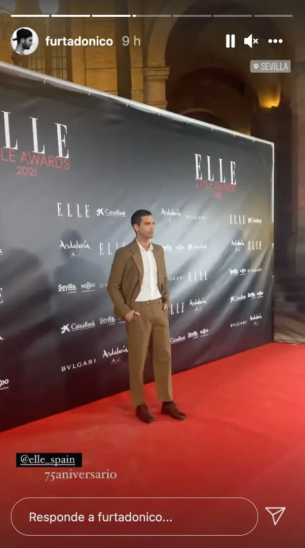 Nico Furtado en el photocall de los Elle Style Awards