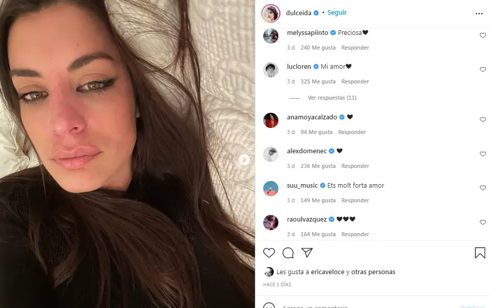 Dulceida sube siete fotos llorando a Instagram y se muestra completa a sus fans