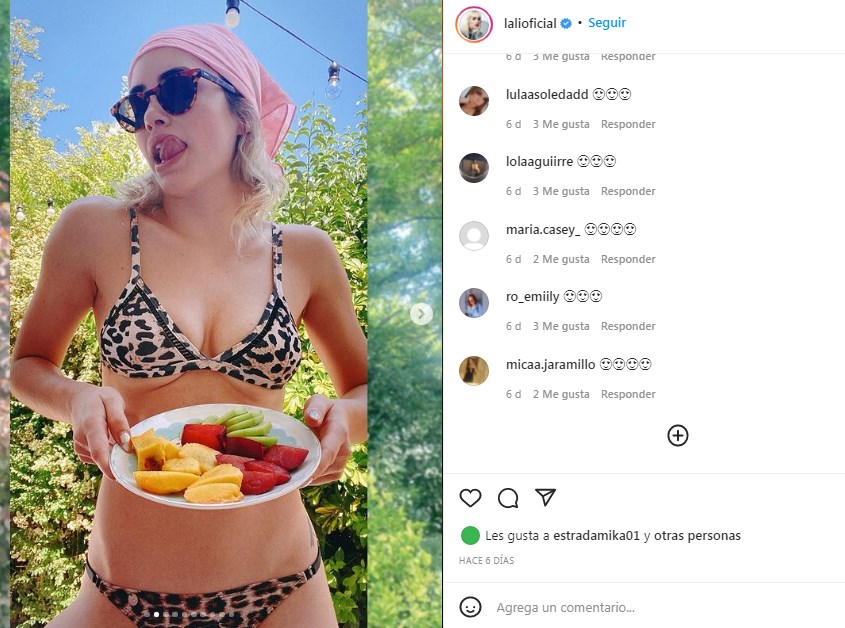 Lali Espósito en bikini animal print muestra una figura esculpida y enamora a todo Twitter